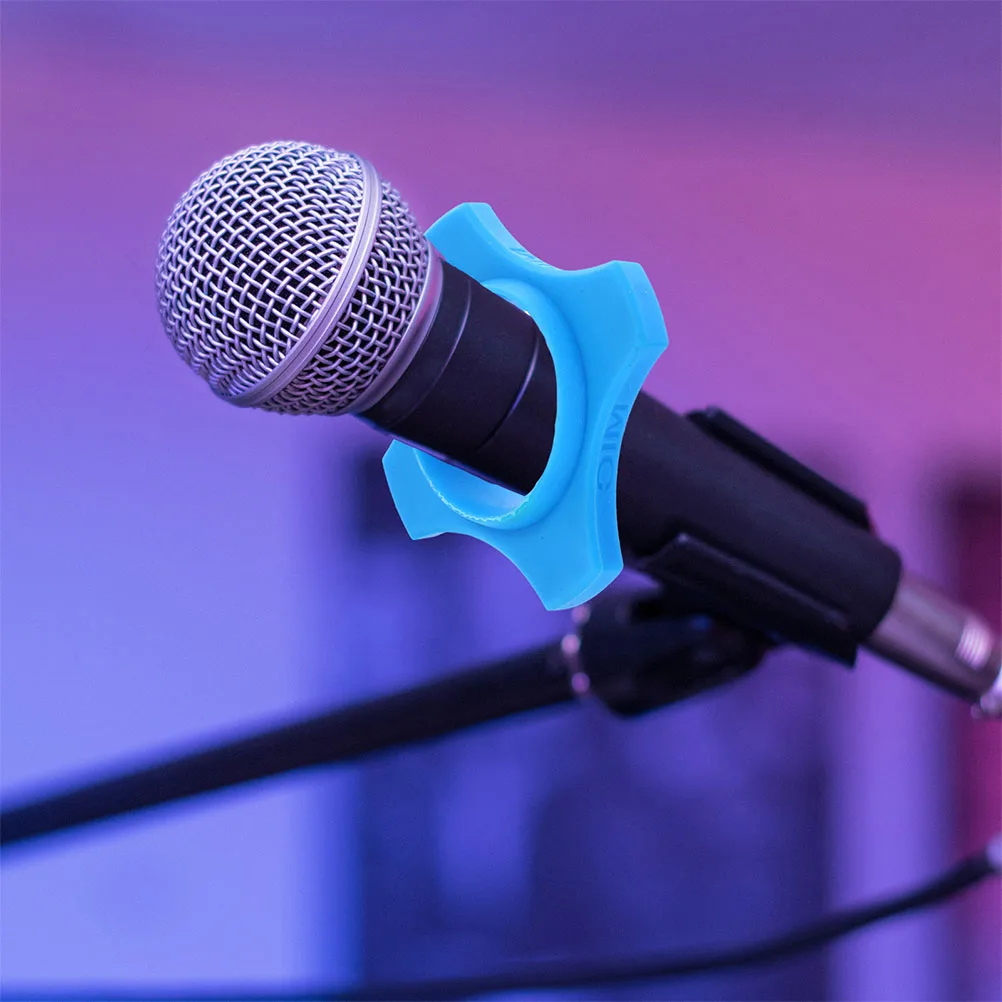 

20Pcs Wireless Handheld Mic Silicone Rolling Protection Ring Microphone Anti-Rolling Ring for Stage Party Conference Ktv