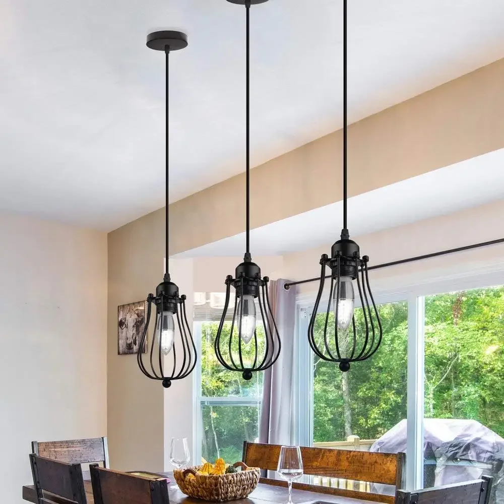 Vintage Concrete Pendant Light Fixture America Retro Hanging Lamps Bar Shop Restaurant Indoor Cement Kitchen Decoration Loft