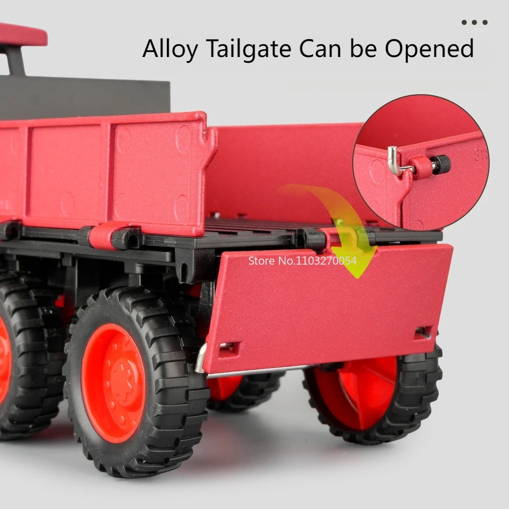 1/32 Four Wheeled Agricultural Tractor Toys Model Car Alloy Diecast simulation Sound Light Agricultural Vehicle For Boy Gifts