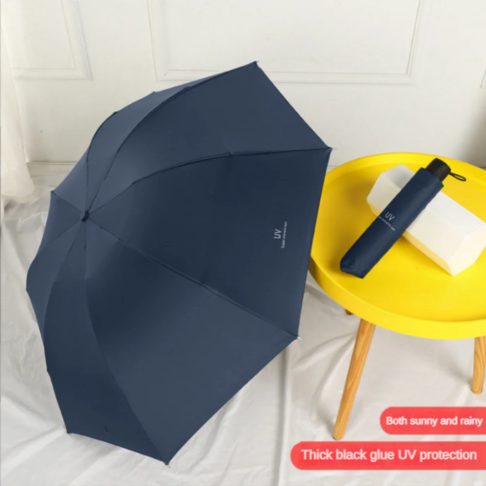 Travel Portable Mini Sun & Rain Folding Anti UV Umbrella, Compact Umbrella for Car, Lightweight UV Protection Windproof Umbrella