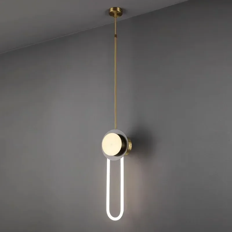 إضاءة داخلية، تصميم حديث، إبداع بسيط، مصابيح حائط LED معدنية طويلة القطب، تركيبات إضاءة فندقية فاخرة