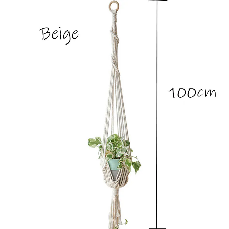 Colorful handmade macrame plant balcony pot holder beatiful plant holder