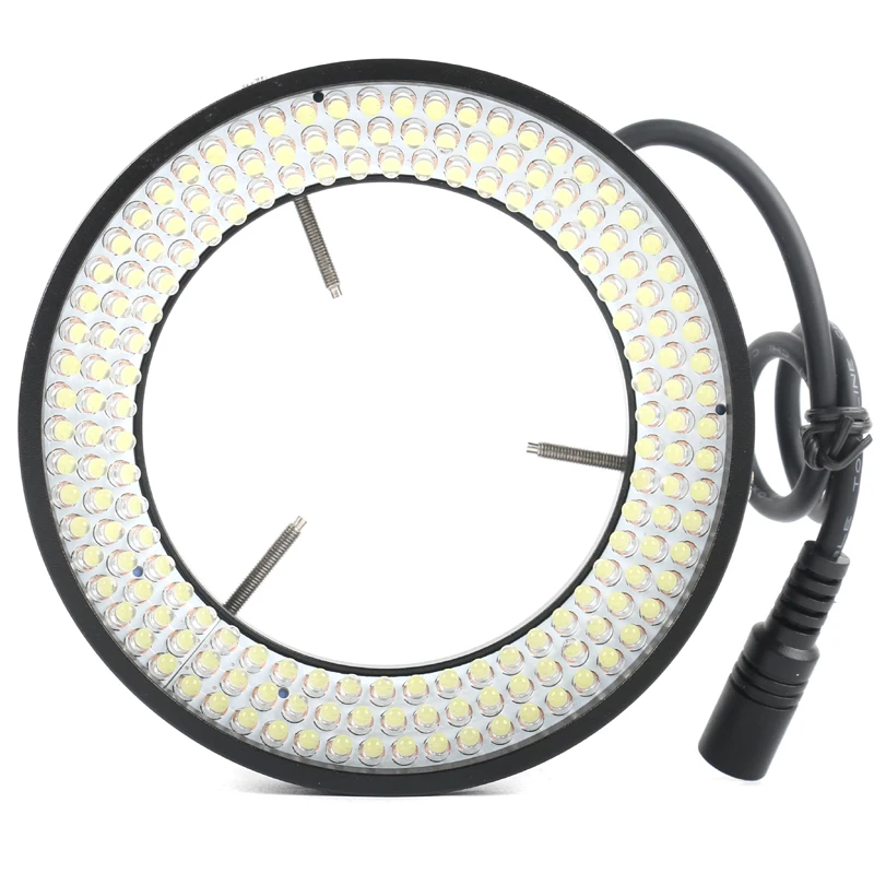 Adjustable 168 LED Ring Light illuminator Lamp For Industry Stereo Trinocular Microscope Video Camera Lens Magnifier 110V 220V