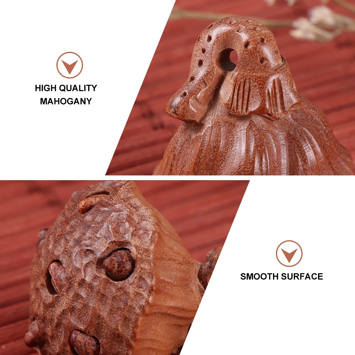 

3D Hand Carved Peach Wood Lotus Seedpod Pendant Charm Diy Jewelry Making Accessories For Necklace Bracelet Keychain Durable