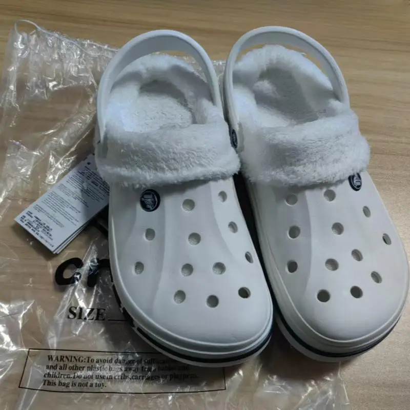 Orijinal Bayaband Takunya Rahat Sandalet Unisex Kapalı Toe CrocSlip Açık erkek Nefes pamuk dolgulu ayakkabı