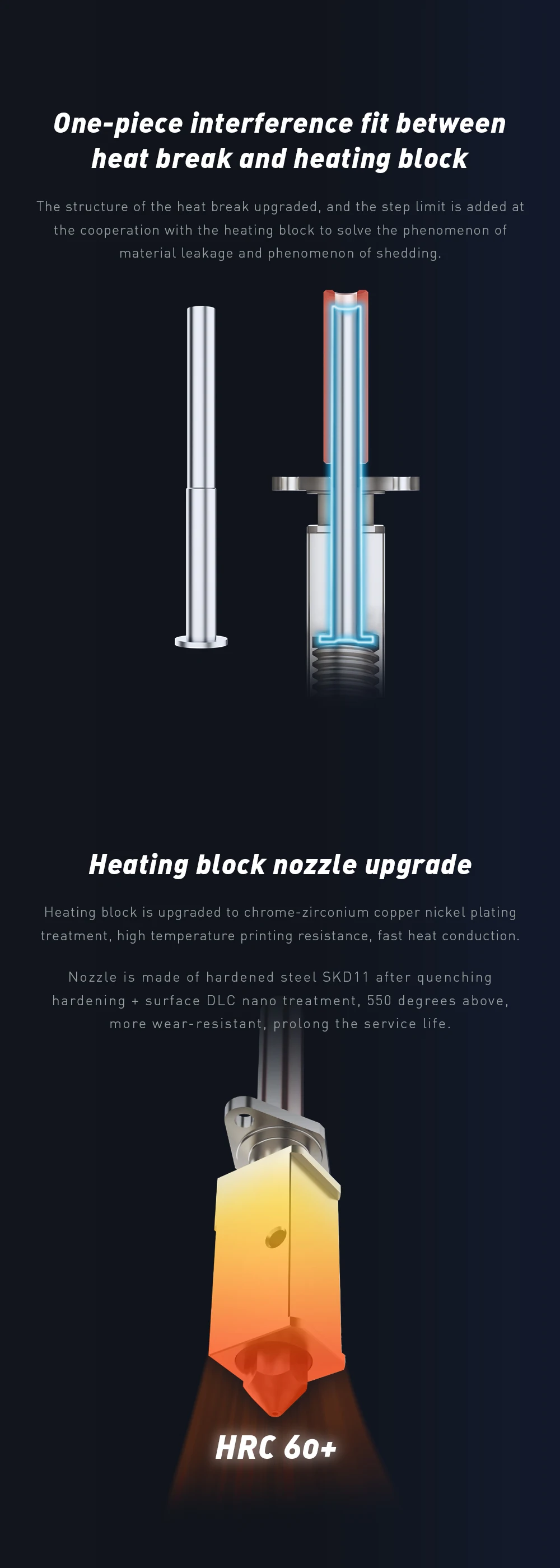 NEUES Upgrade TZ E3 2.0 Hotend Kit Hochgeschwindigkeits-Druckkopf für Ender 3/CR10/VORON 2.4 Hi-End-Extruder J-Kopf für Ender 3 V2 CR10 – Detail 4