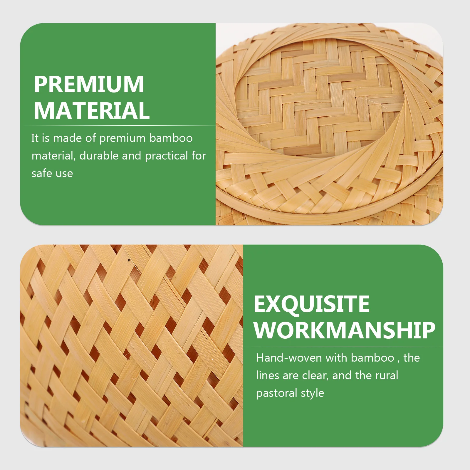 

Multi-Function Bamboo Storage Basket With Lid Double-Layer Tea Leaf Holder Woven Household Basket For Home Office Style