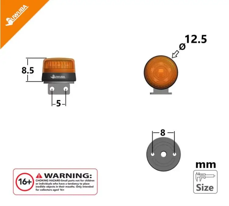 RC 1/14 트럭 자동차 비콘 조명 경고등 지붕 회전 조명 Tamiya 1/14 TGX 770S R620 FH16 장난감 모델 DIY 액세서리