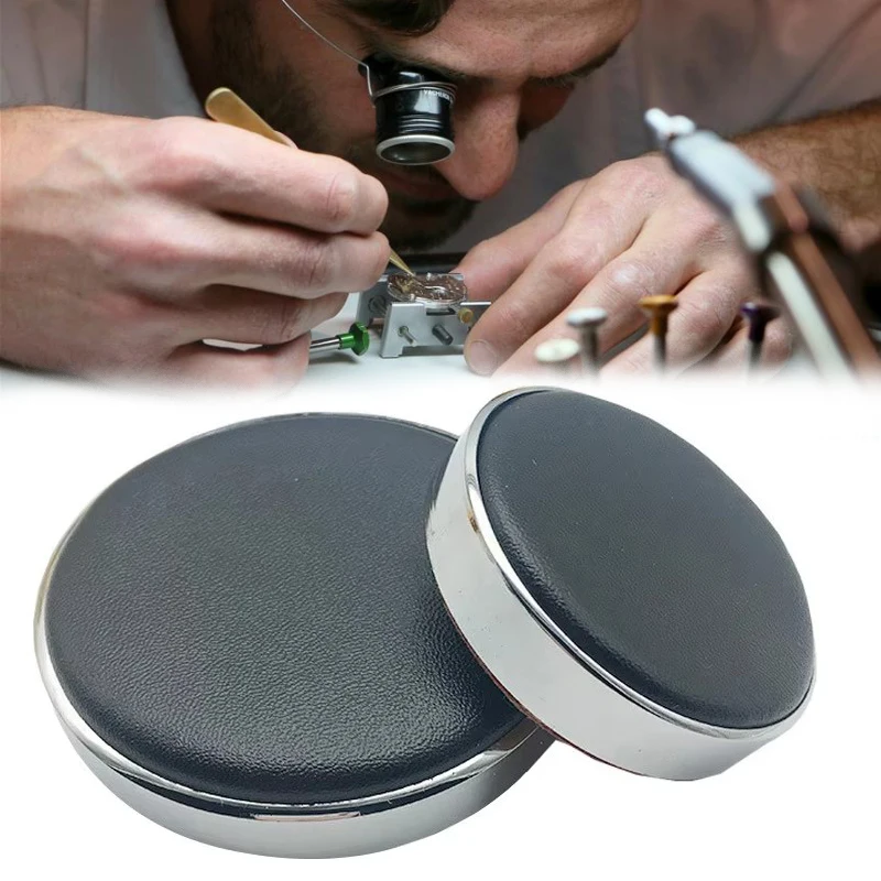 Watch Jewelry Movement Casing Cushion Pad Leather Protecting Holder Professional Watch Repair Tool Accessory for Watchmaker