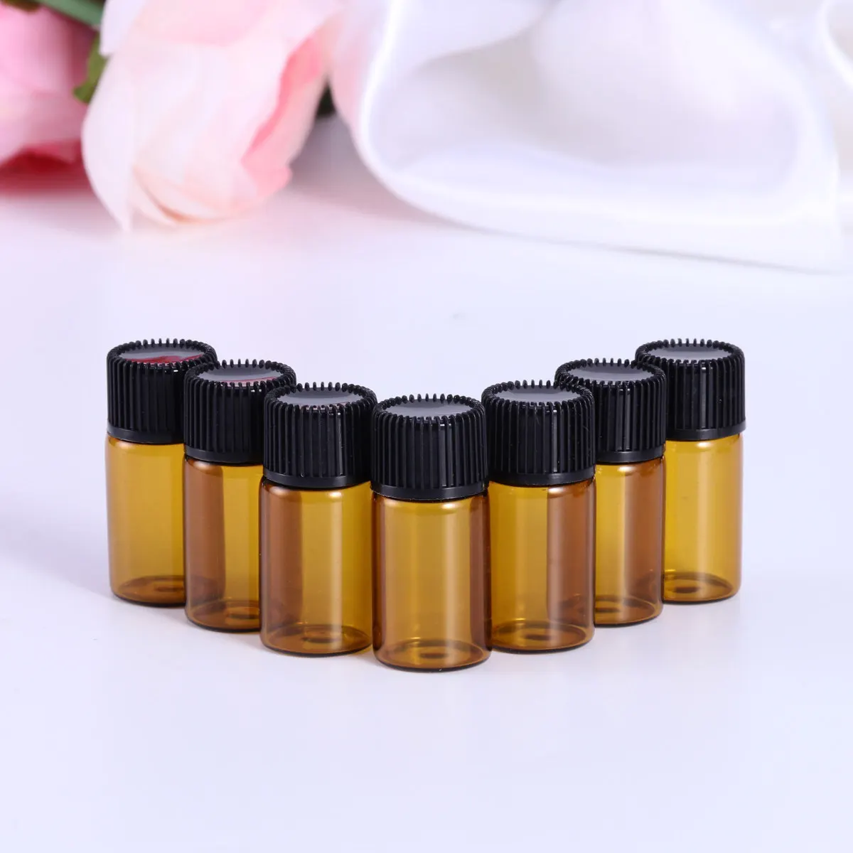 

12Pcs 2Ml Small Glass Bottles for Oil Amber Vial Bottle with Dropper Portable Container for Perfume and Liquid Storage