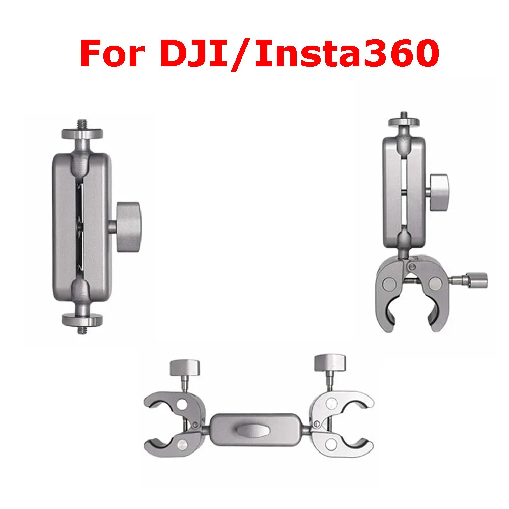 

For DJI/Insta360 All-Aluminum Alloy Handlebar Mount Adjustable Action Camera Bike Mount Action Cameras Accessories