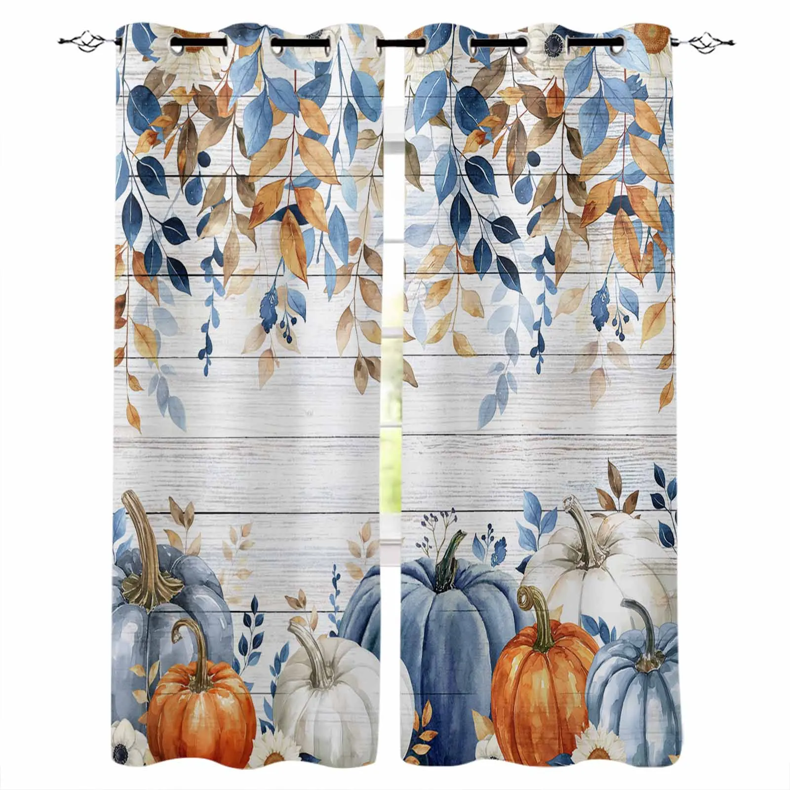 

Thanksgiving Autumn Leaves Blackout Curtains For Living Room Bedroom Window Treatment Blinds Drapes