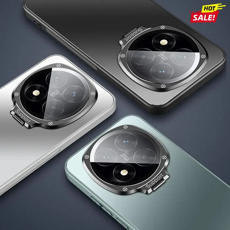 

For Redmi-NOTE 14 PRO Plus Case Luxury Lens Cover Bracket Full Package PC Back Cover For Redmi-NOTE14 PROPlus 4G 5G Bumper Funda