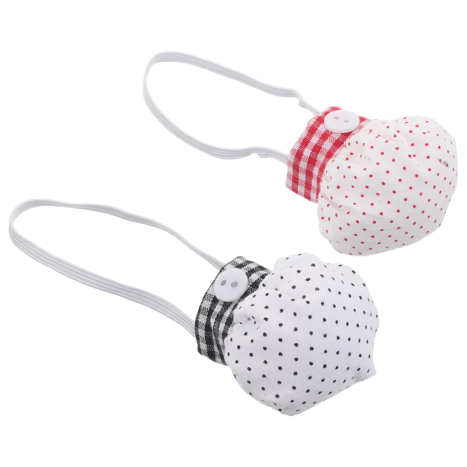

2Pcs Hat Soft Cotton for 10-15cm Stuffed Animals Cooking Caps Kitchen Role Play Photo Prop Creative Fun