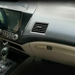 Practical High Quality Car Interior Decals For Honda Civic 2006-2011 Glossy Kit Parts Accessories Interior 1 Set