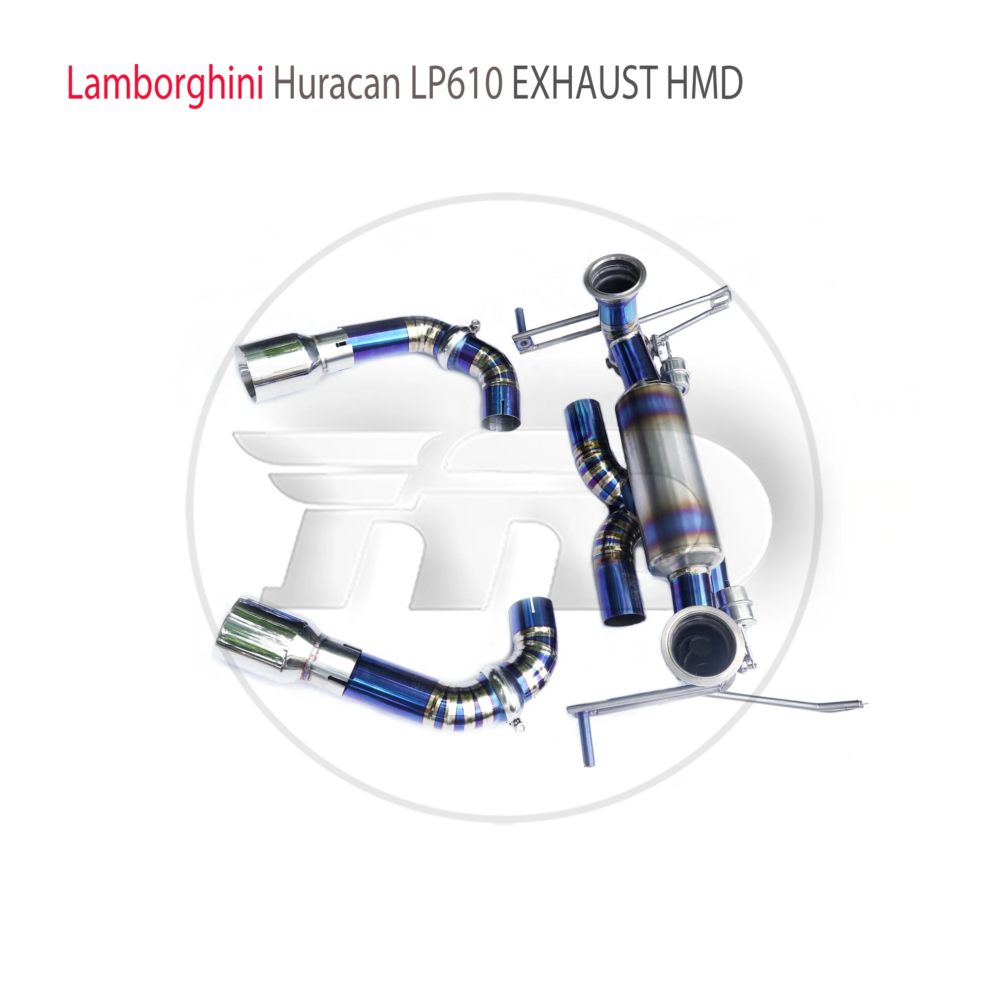 HMD Titanium Exhaust System Performance Catback For Lamborghini Huracan LP610 Modify STO Style Rear Bumper Valve Muffler