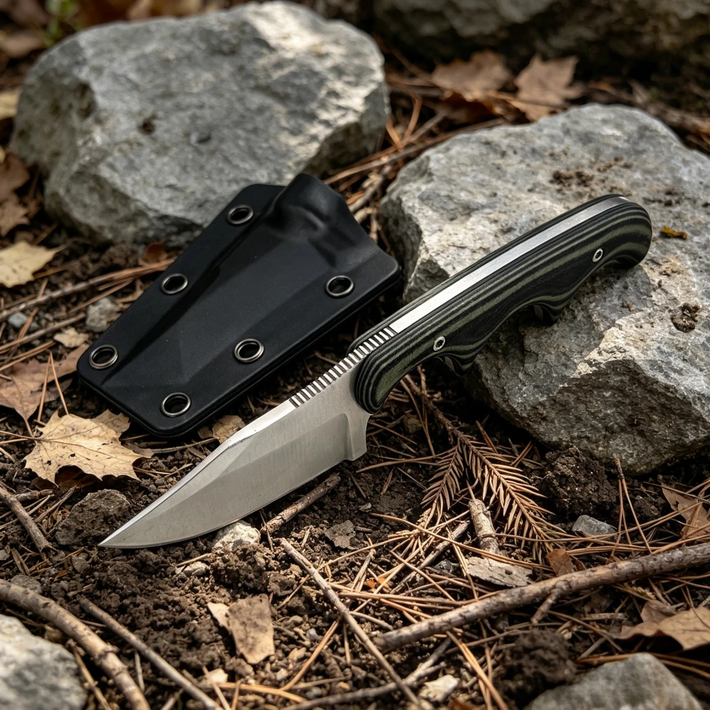 2387 มีดใบตาย ใบมีด 8Cr13Mov ด - Bushcraft Knife Fixed บทวิจารณ์และราคา