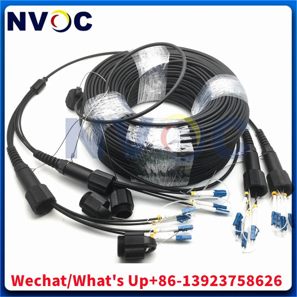 SM,8C G657A1، كابل TPU 100M 150M 200M اثنين PDLC/UPC(4core) SC/FC/STUPC 8Cores سلك تصحيح الألياف المدرعة مع بكرة