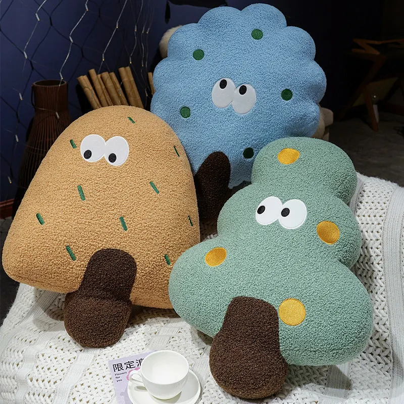 Cartoon vendita calda albero di Natale peluche bambola cuscino omino di pan di zenzero ghirlanda casa peluche decorazioni per la casa regalo di Natale per i bambini