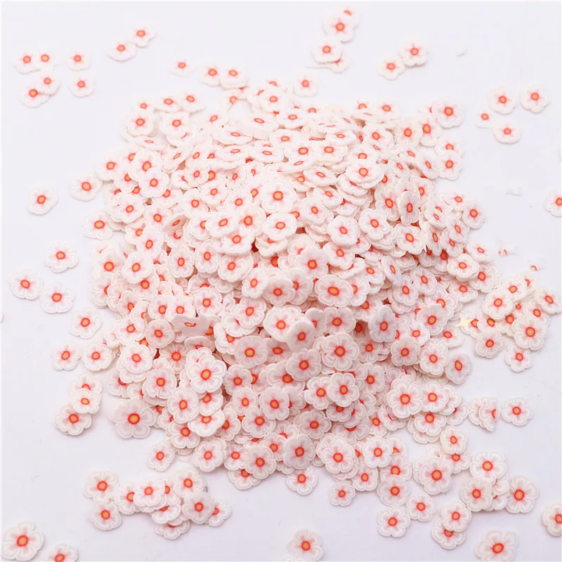 5mm Soft Clay Slices Sprinkle Colorful Flower Polymer Clay for DIY Crafts Nail Art Tiny Plastic Klei Mud Particle Miniatur Decor