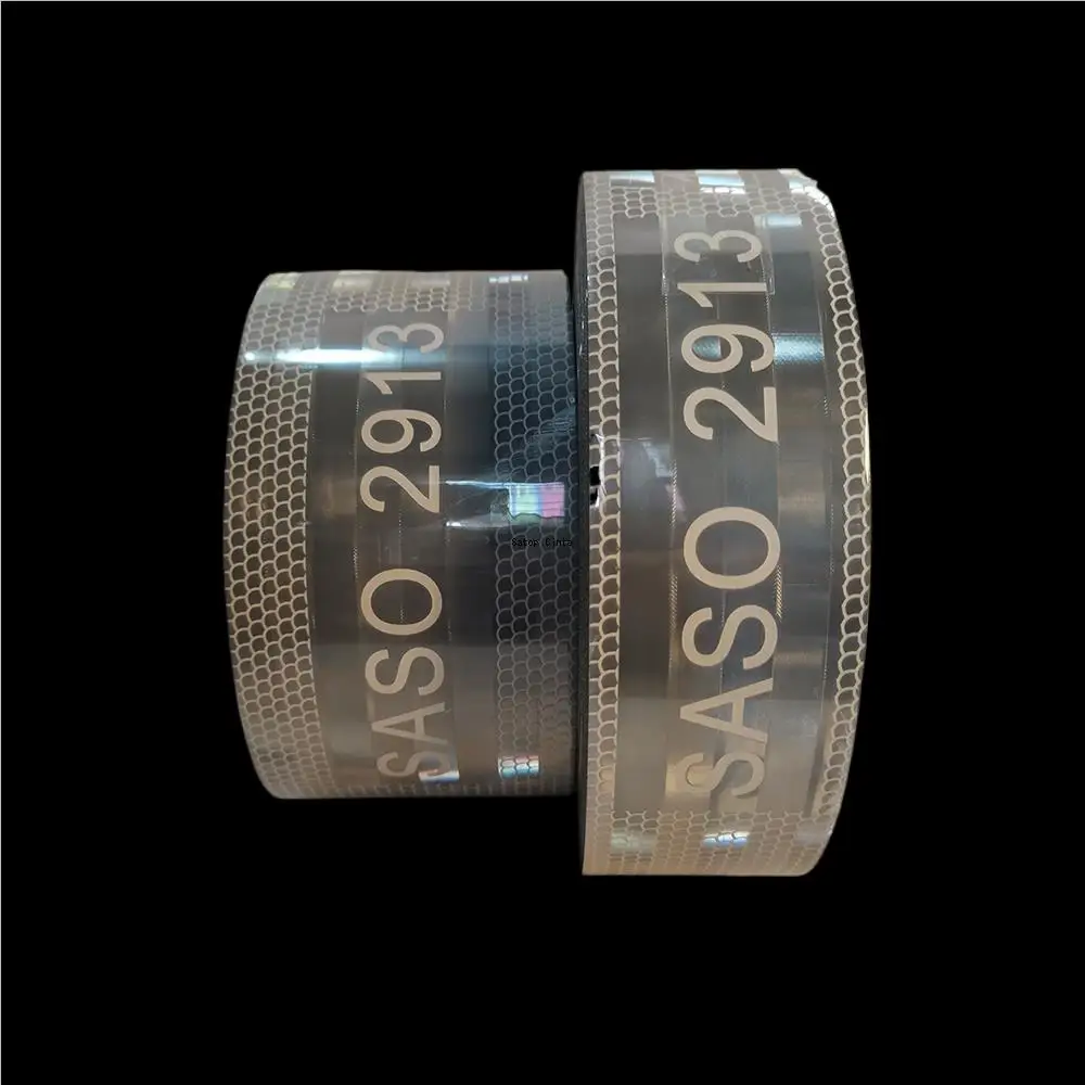 5cm/7.5cm/10cm*5M SASO 2913 White Red Yellow Reflective Tapes Stickers Waterproof Reflector Strong Adhesive Film For Middle East