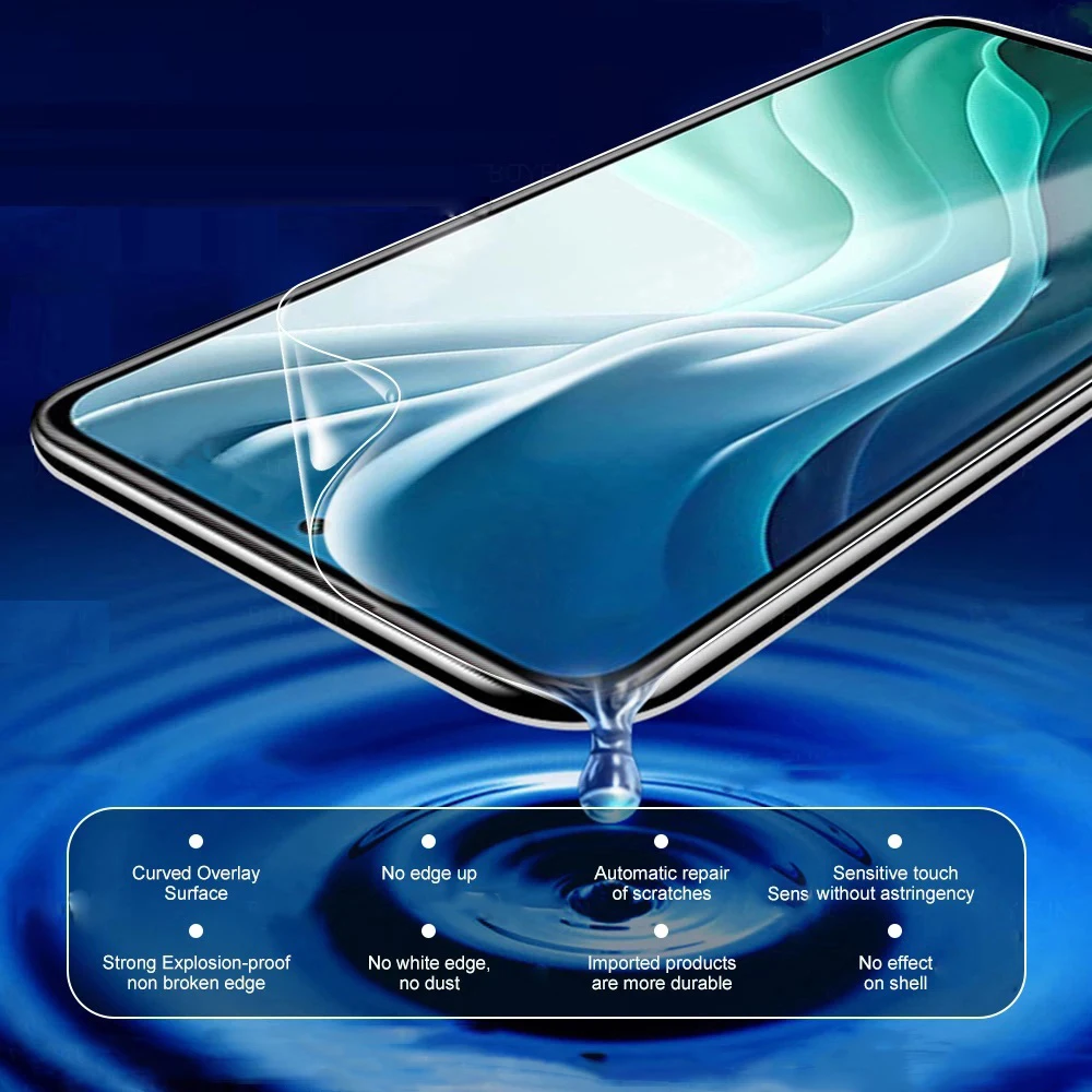 Water Gel Film For Xiaomi Poco M6 M4 Pro 5G M5 M5S M3 M2 Hydrogel Film For Poco M4 M3 M2 Pro Screen Protector Not Safety Glass