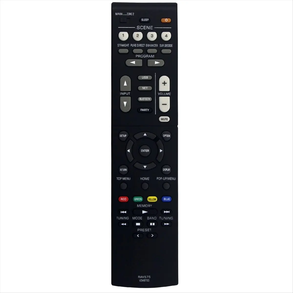 Control Remoto de Repuesto AB25 RAV575 para Sistema Receptor Yamaha RXV6A TSR700 TSR-700 TSR 700 RX-V6A TSR-700 VDM87000