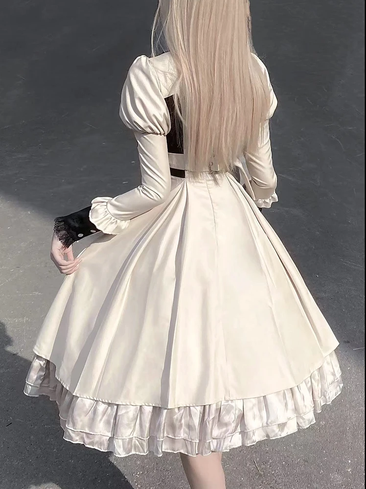 Nuevo y genuino Original talismán de Luna largo gótico Lolita vestido oscuro japonés Retro hermana corto moda dulce vestido fresco