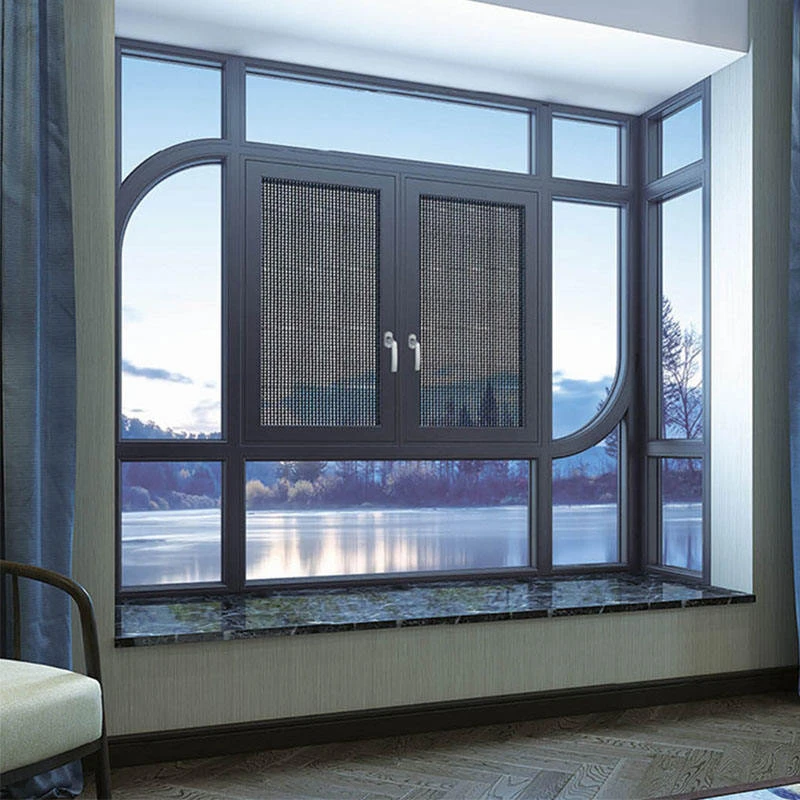 Aluminum Alloy Thin Casement Window with Grill Design Anti-theft & Waterproof Features 5-Year Warranty-Philippines Price