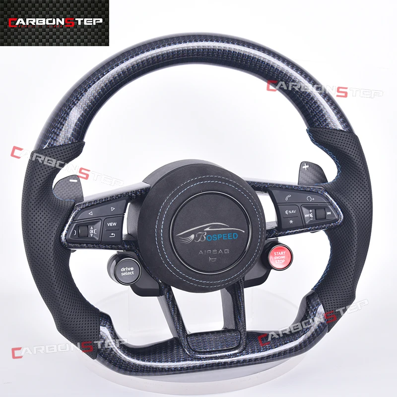 

Fit For Audi A3 8Y A4 B8 A6 C6 A7 Q3 Q5 S3 8V S4 Rs3 Rs7 TT 8J MK2 R8 SQ5 Sports Forged Carbon Fiber Led Cars Steering Wheel