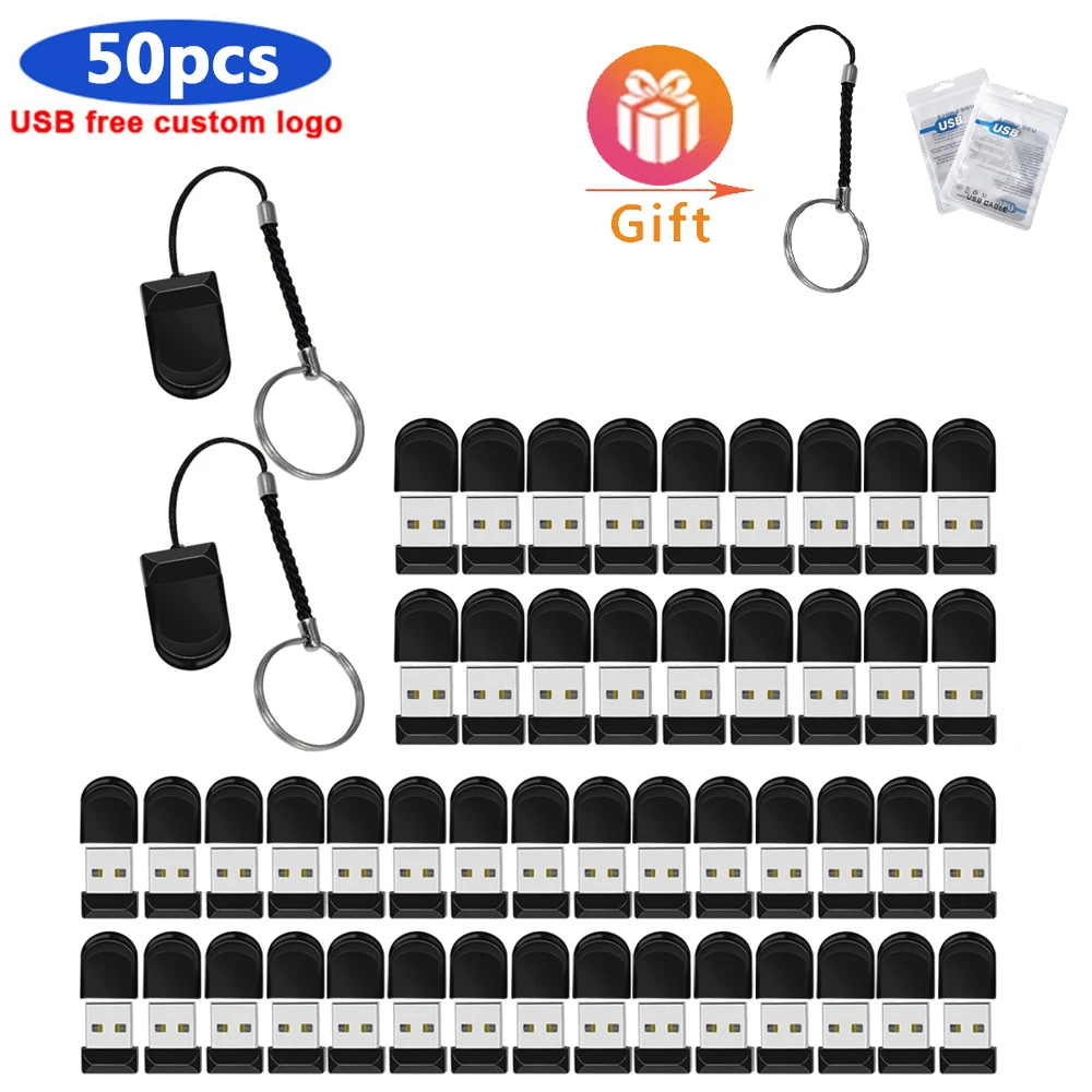 

50pcs/lot Mini Pen Drive Tiny Thumb Drive 4GB 16GB 32GB USB Flash Drive High Speed 2.0 Mini Flash Pendrive 64GB 8GB Cle USB