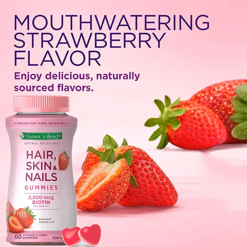 Collagen gummies maintain the health of hair, nails, and skin