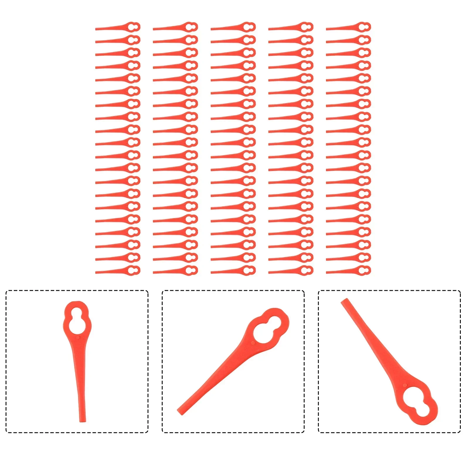 

100X For Ferrex & FAR 20-1 Grass Trimmer Plastic Blades 97699 2002706 For Home Garden Tool String Trimmer Parts Accessory