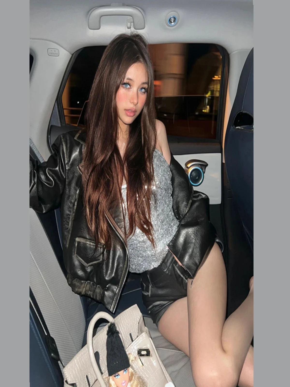 Sexy Sparkling Strap Vest WEIRD PUSS Hot Girl Design ort Top Street Sle Bal Crop Top for Young Women 8-24 Years Old