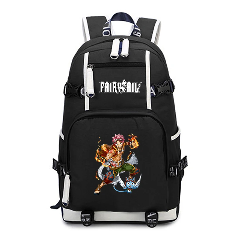 Nueva Mochila con estampado de Fairy Tail, Mochila grande para adolescentes, Mochila escolar para niños, Mochila para ordenador portátil, Mochila de viaje al aire libre para hombres y mujeres