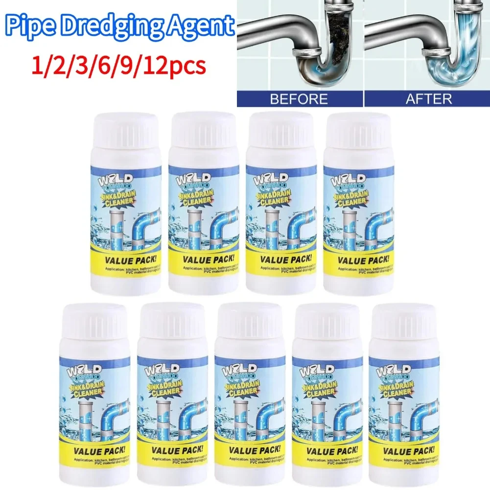 1/2/6/9/12pack Powerful Drainclearing Powder Drain Cleaner Kitchen Bathroom Unclogging Solutionquickly Dissolves Eliminates Odor