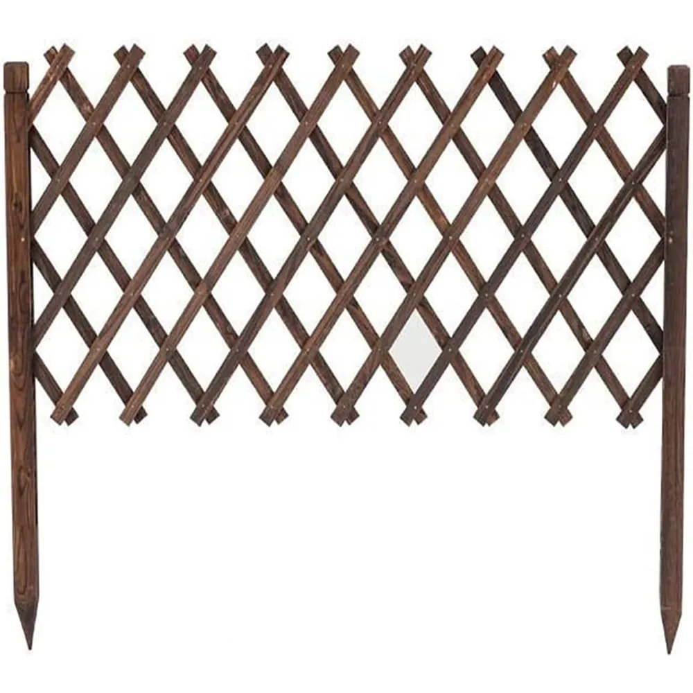 

Extended Fence Garden Fence Decorative Wooden Fence, Underground Wooden Trellis Frame for Outdoor Climbing Plants/Garden Fence F