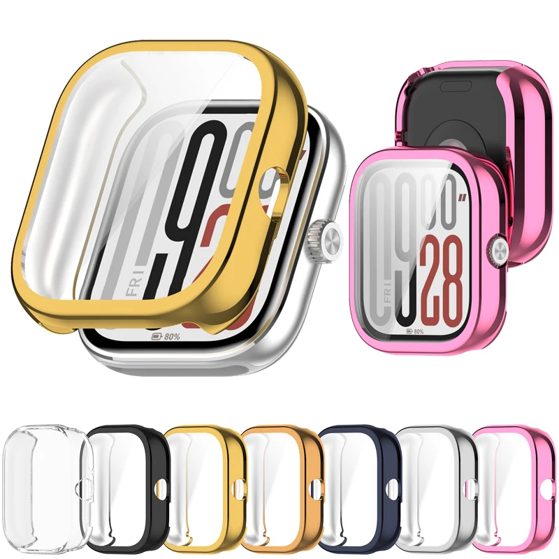 Capa completa para redmi watch5 esim smartwatch tpu chapeamento protetor de tela caso quadro pára-choques escudo para redmi watch5 acessórios