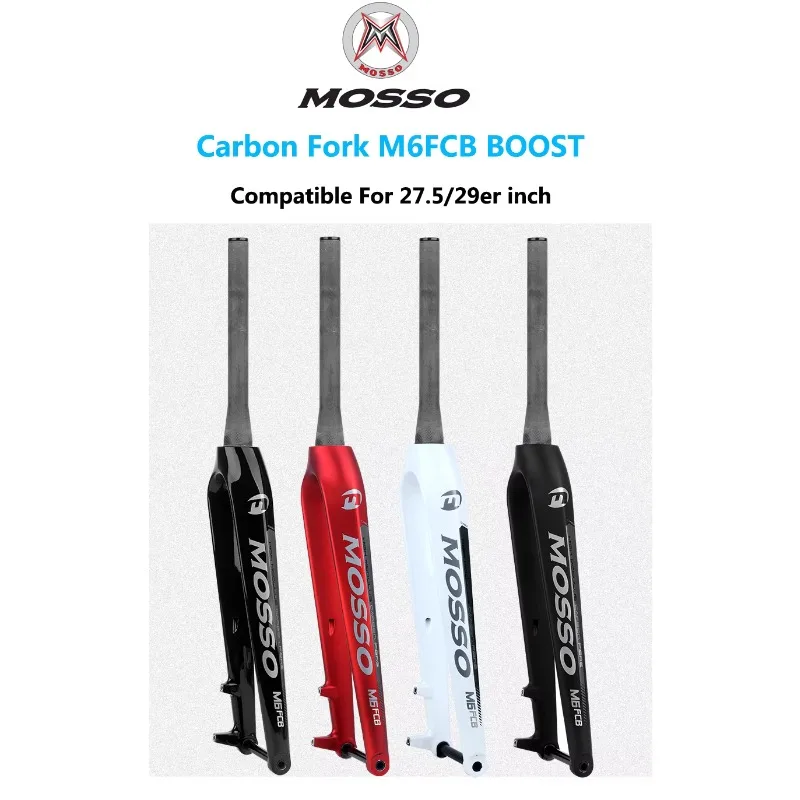 Mosso M6FCB BOOST Carbon Rigid Fork 27.5/29" Toray‑T700 Carbon MTB Bicycle Front Fork view 2