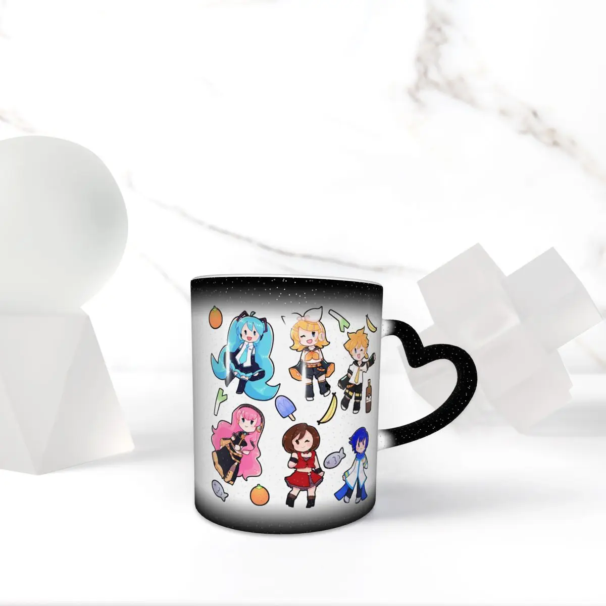 ボーカロイドちびカオス！-ミクマグ面白いセラミックコーヒーカップティーマグミルクカップドリンクウェアギフト女性男性用