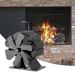 Useful Log Stove Fan with Handle Heat-Powered Fan Low Noise Ultra-silent Heat-Powered Stove Fan Decoration Keep Warm