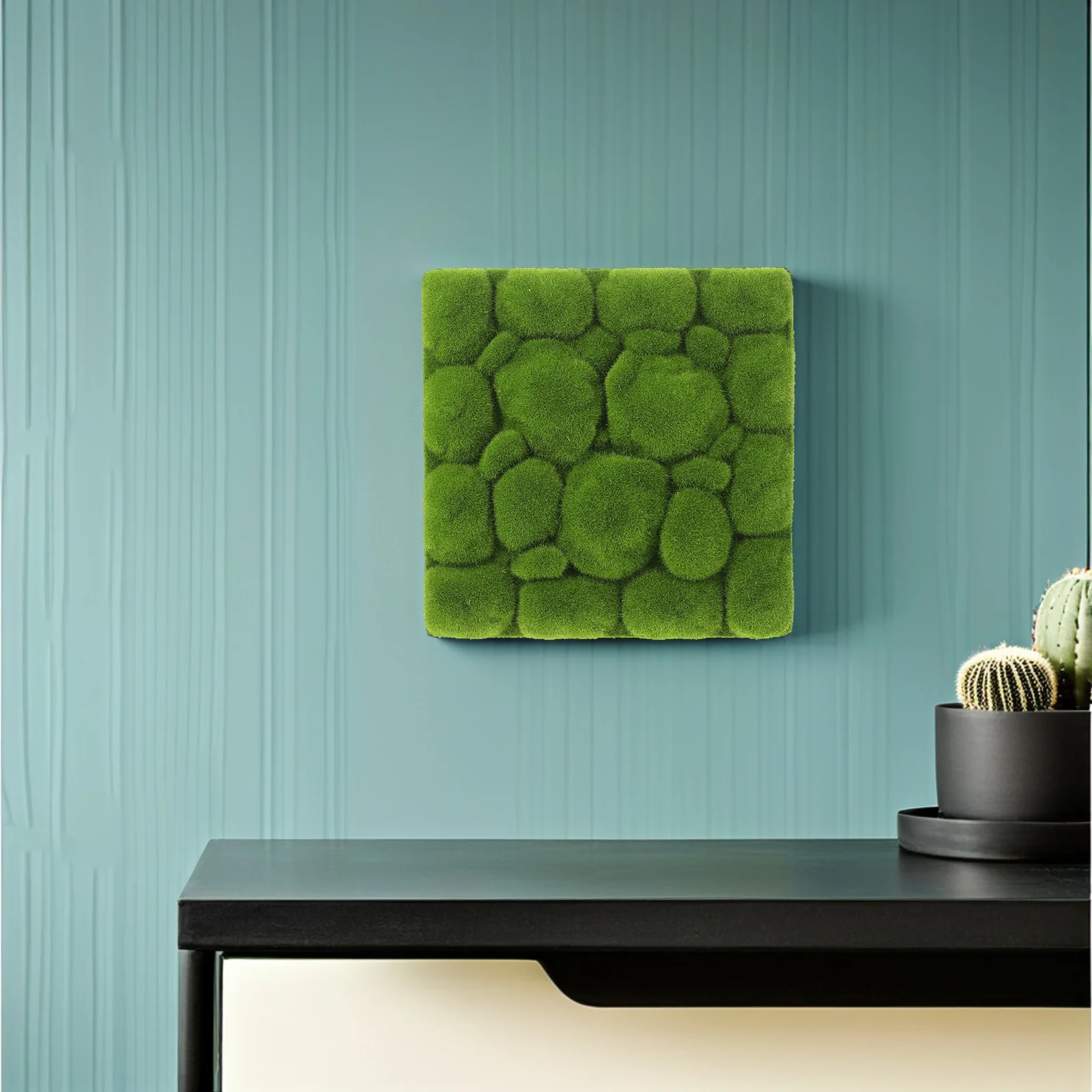 

3Pcs Greenery Wall Decor Fake Moss Foam Board Artificial Plants for Indoor Wall Hanging Decoration Modern Nordic Style Home