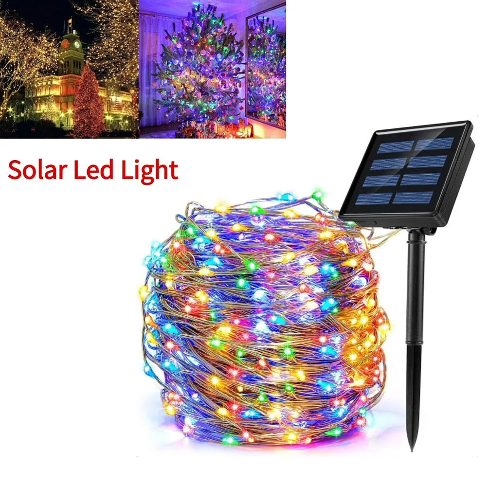 

LED Solar String Light Outdoor Garden Fairy Lights Twinkle Waterproof Lamp for Christmas Party Garland String Christmas Lights