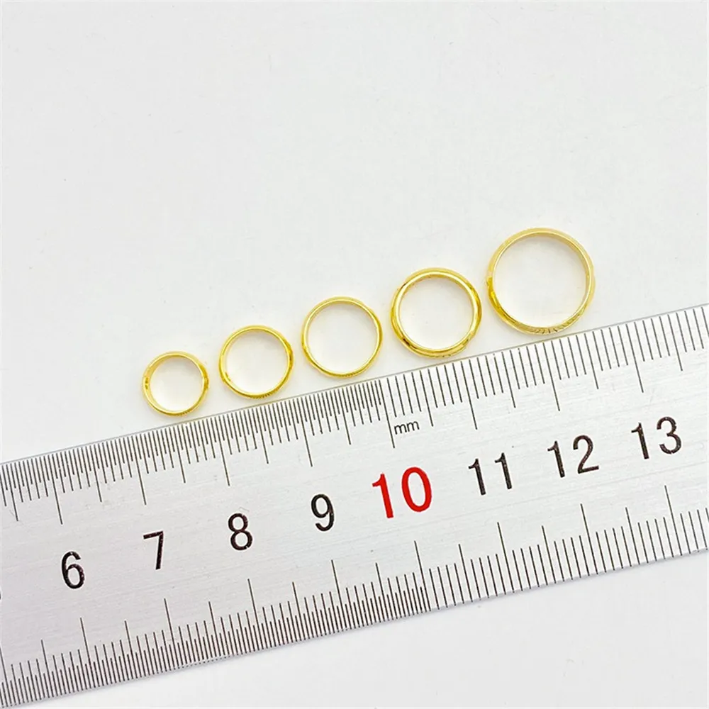 14K позолоченные круглые бусины с двойным отверстием из бисера Diy браслет ожерелье из бисера первый ювелирный материал L337