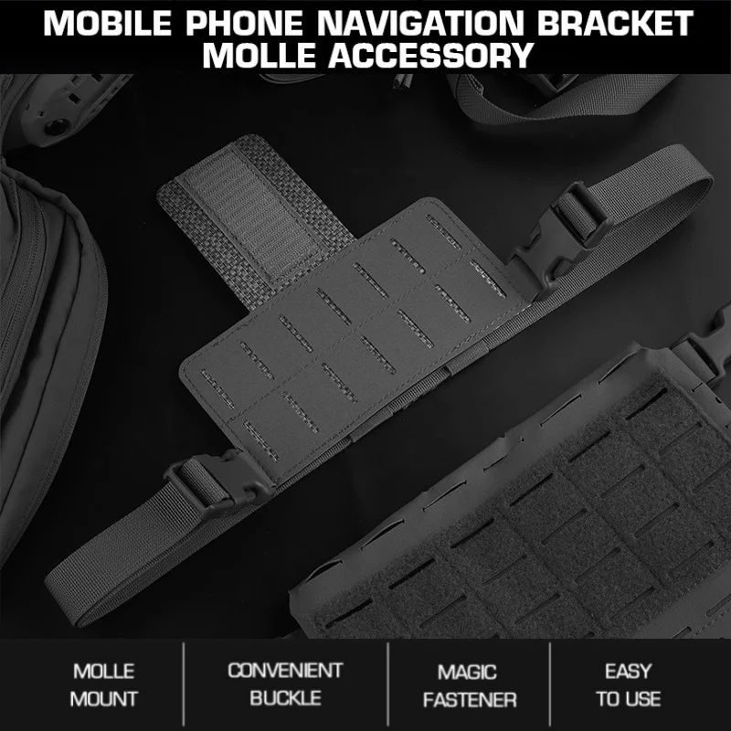

Outdoor mobile phone navigation bracket fixed bracket MOLLE hanging accessories, portable buckle