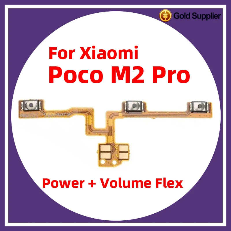 

For Xiaomi Poco M2 Pro Power ON OFF Volume Camera Key Button Switch Flex Cable Replacement