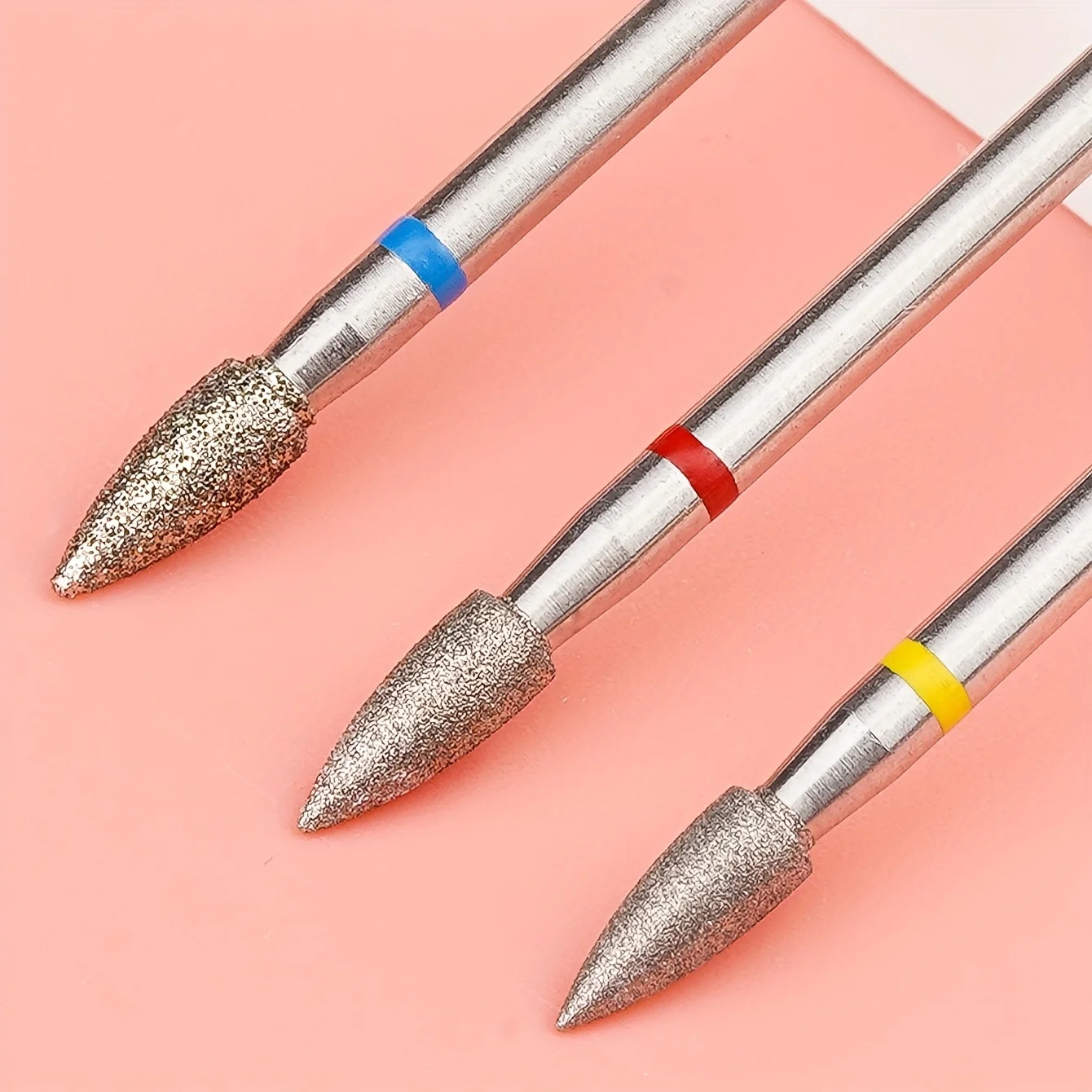 Fresa a cono diamantata per unghie, punta rotante russa per cuticole, strumento elettrico per manicure, accessori per unghie