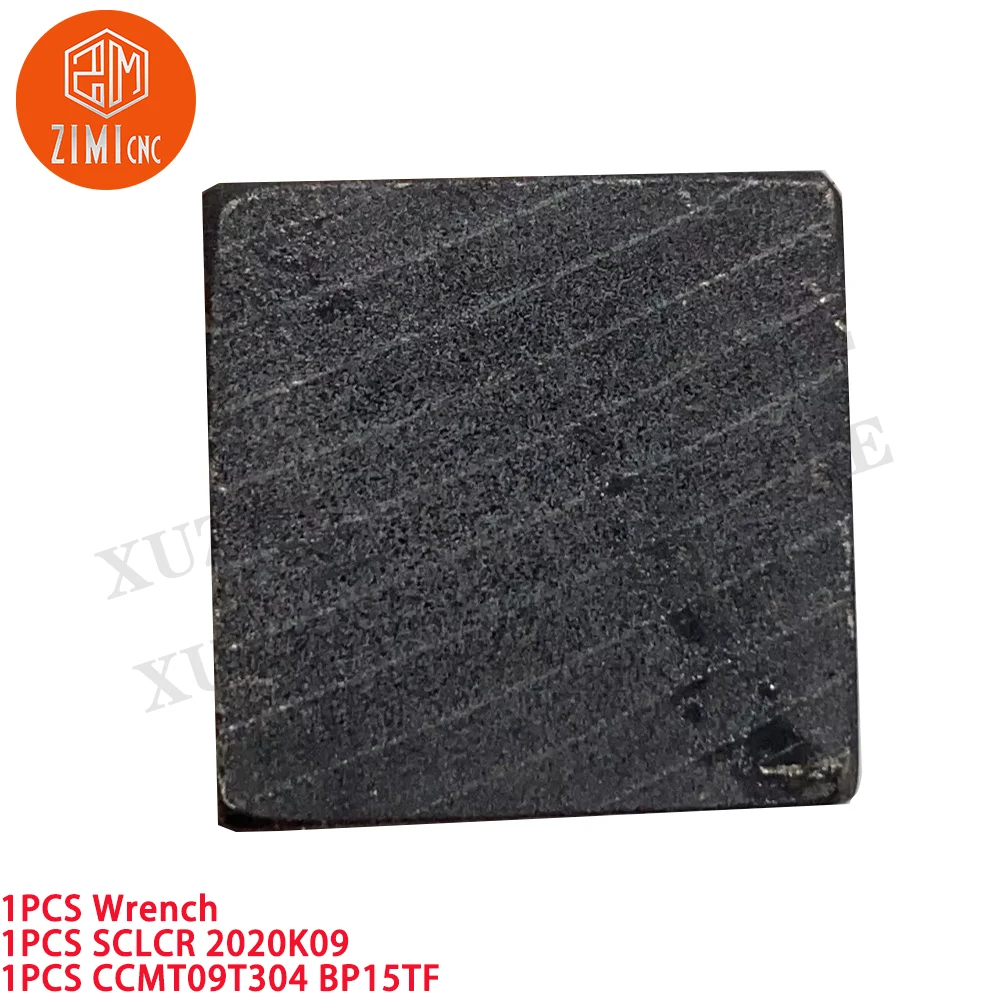 1PCS SCLCR2020K09 external turning holder 95 degree + 1PCS CCMT09T304 BP15TF Carbide Inserts CNC tools metal lathe cutting tools