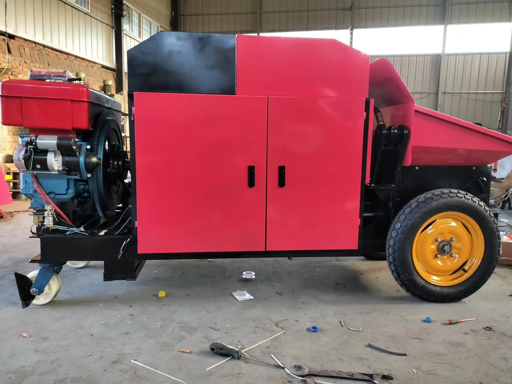 Factory Price Cement Concrete Pump Machine Diesel Concrete Transfer Pump Delivery Secondary Structure Pump