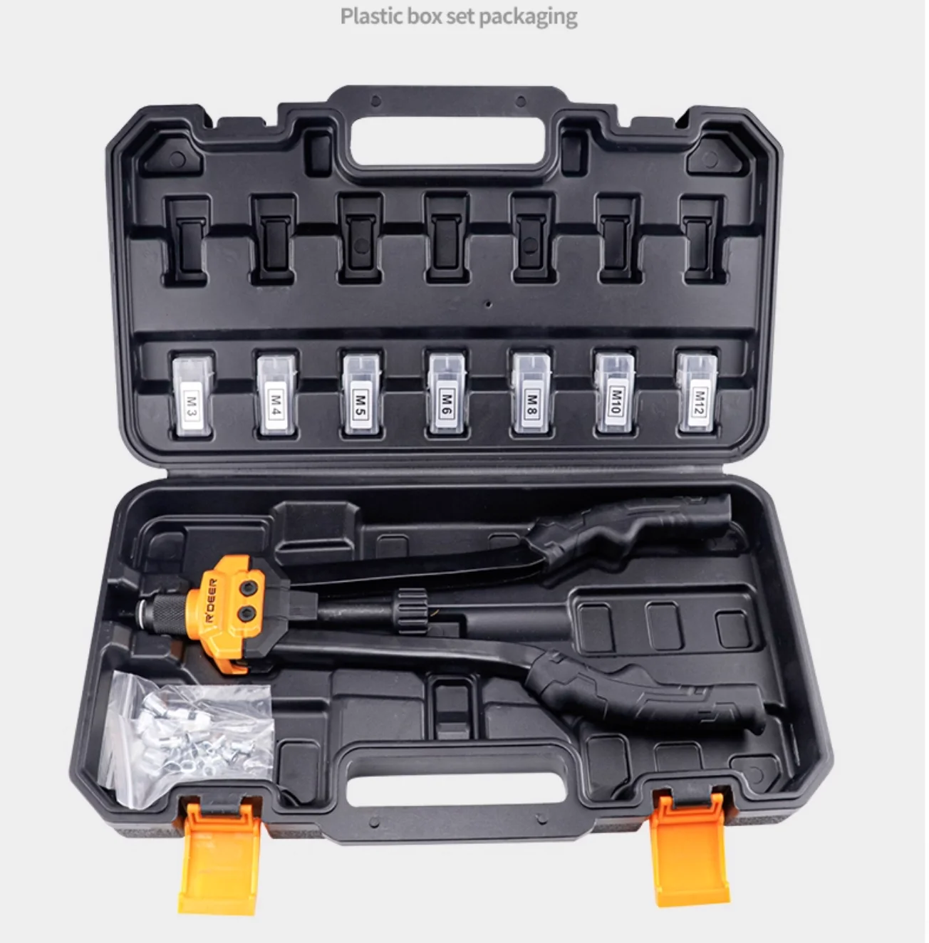 

R'DEER tool nuts Manual rivet tool riveting pier M3 M4 M5 M6 M8 M10 M12 Door lock reamer labor-saving NO.HR-W316